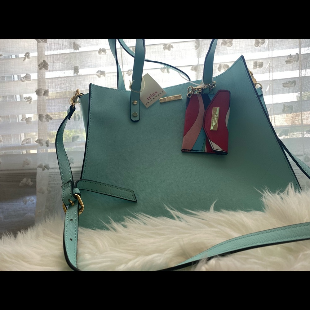 Trina Turk light blue crossbody purse